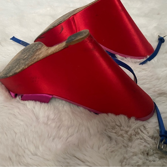 Giuseppe Zanotti Design Satin Multi color Wedges - Picture 5 of 12